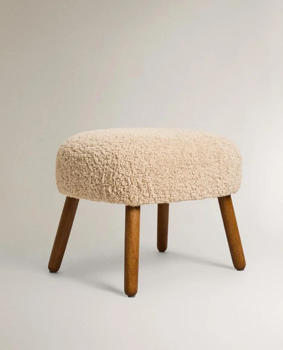 TABURETE PUFF RIZO en Beige - Sillas, Uruguay | Zara Home, vista 3