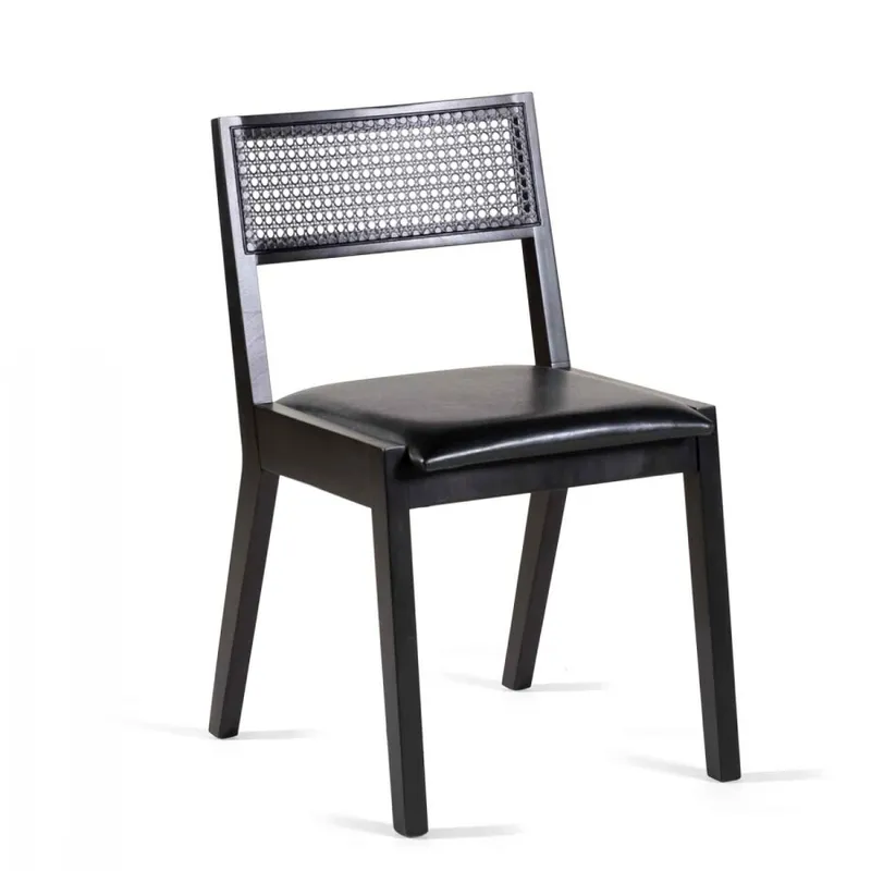 SILLA ALPHA CUERINA NEGRA en Negro - Sillas, Uruguay | Vinibel