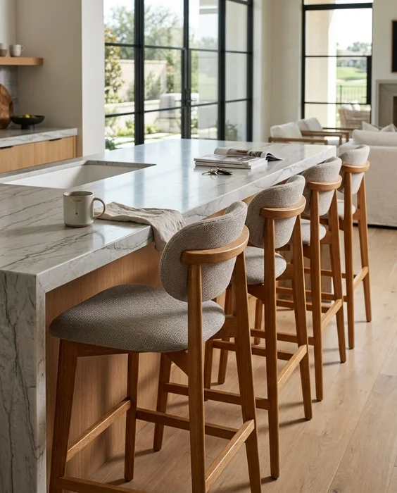 BANQUETA AXIS Miel y Gris claro T327C en Amarillo - Muebles, Uruguay | Indrana, vista 4
