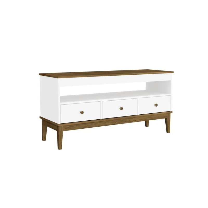 Rack Tv 3 Cajones 1 Estante Estilo Colonial Linea Mexicana - Muebles para TV, Uruguay | Lais Muebles