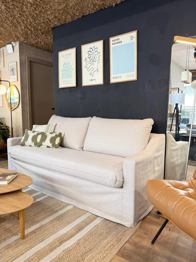 Sofá Manchester con Funda Desmontable 3 Cuerpos (205cm) – Beige en Beige - Sillones y sofás, Uruguay | Berna home, vista 2