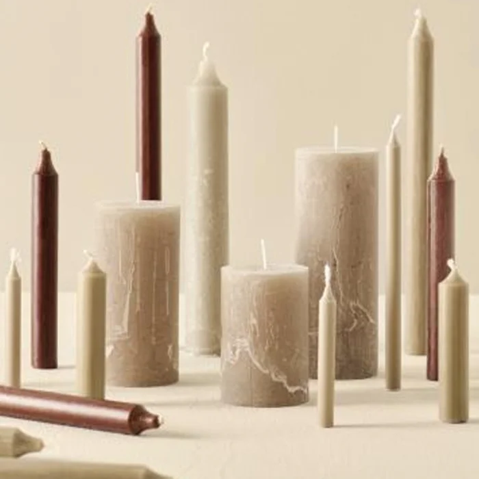 Pack x12 velas Amiel - Taupe - Velas y Portavelas, Uruguay | Walnut