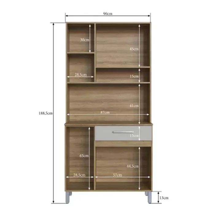 Mueble De Cocina Kit Completo 6 Puertas Cajones Amoblamiento en Gris - Escritorios, Uruguay | Soy Hogar, vista 8
