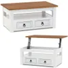 Mesa de Living Articulada Línea Naturale - Blanco/Roble en Multicolor - Mesas de living, Uruguay | La Cueva Muebles, vista 4 de 4