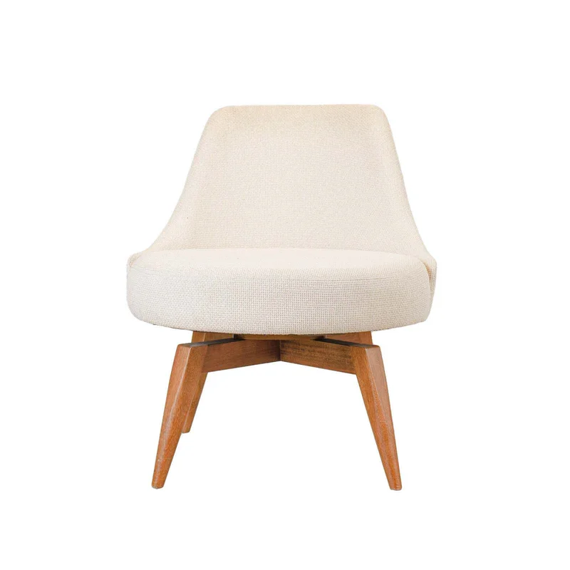 Butaca Giratoria Tela Natural-beige Boli Beige en Beige - Sillones y sofás, Uruguay | Divino, vista 3