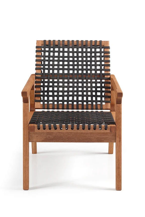 POLTRONA TRACO CUERDA NEGRA 58x72x83CM JATOBA - Muebles para el exterior, Uruguay | Vinibel, vista 2