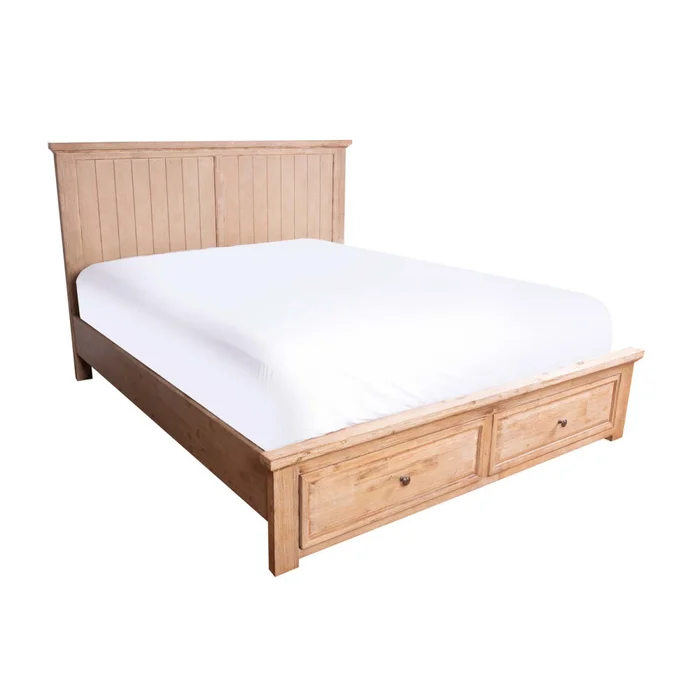 Cama C/ Cajones Queen Madera-acacia Natural-beige Westport en Madera natural - Dormitorio, Uruguay | Divino, vista 2