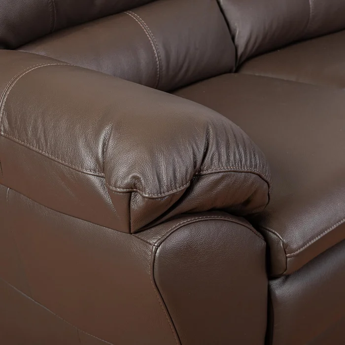 Sillón 2 Cuerpos Cuero Marron Florencia Choc. en Marrón - Sillones y sofás, Uruguay | Divino, vista 5