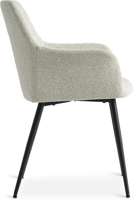 Silla de comedor PURHUS tela crudo/negro en Blanco - Sillas, Uruguay | JYSK, vista 3