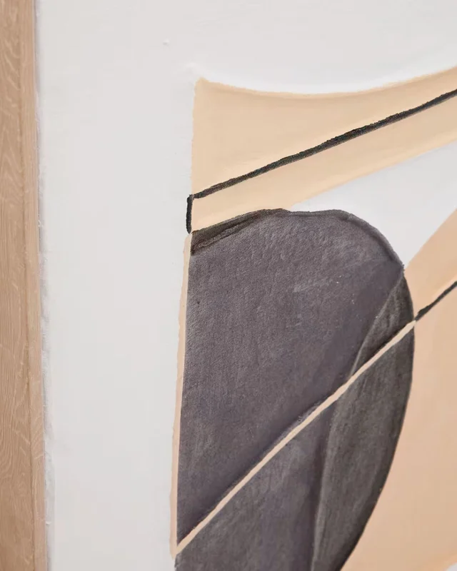 Cuadro Zay con formas geométricas marrón 80 x 80 cm en Marrón - Decoración de pared, Uruguay | Kavehome, vista 3