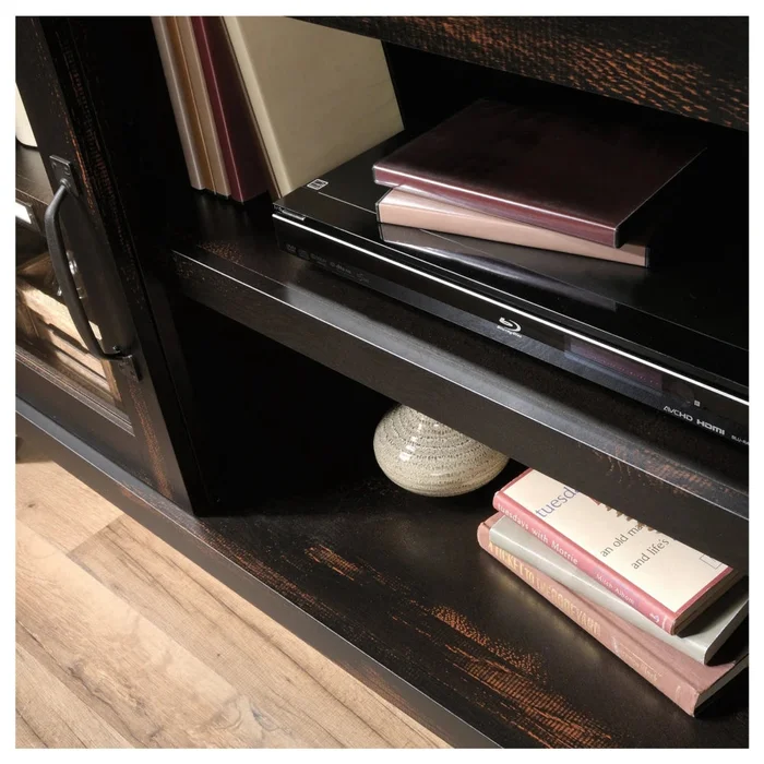 Rack 2 Puertas y Estantes - Sauder - Linea Dakota Pass en Marrón - Muebles para TV, Uruguay | Ecowood, vista 3
