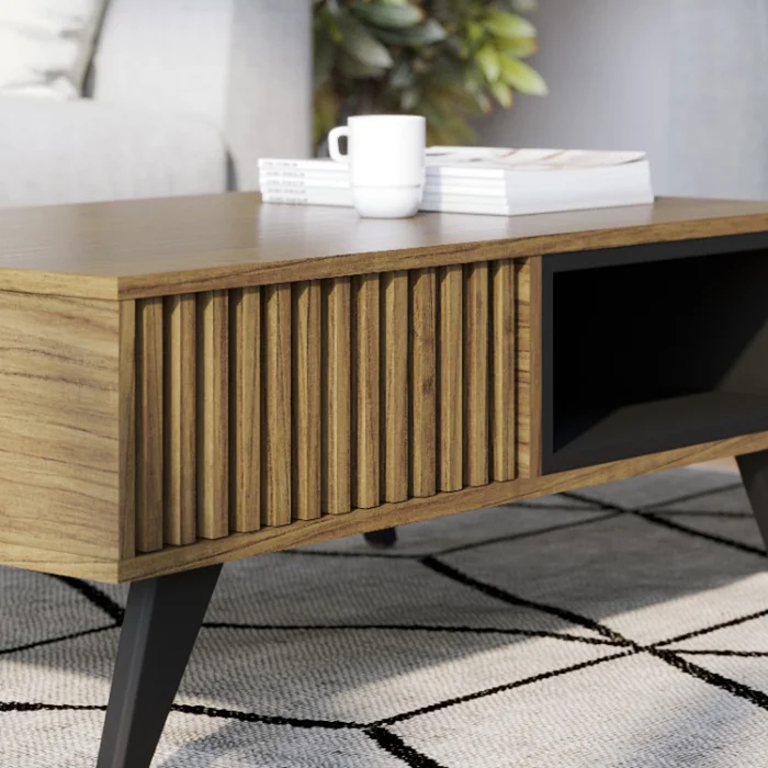 Mesa De Living Mesa Ratona Living Comedor Minimalista Jeri en Marrón - Mesas de living, Uruguay | Soy Hogar, vista 2