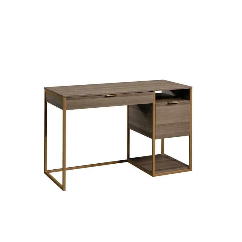 Escritorio Doble Cajonera y Estante Inferior - Sauder - Linea Internat en Madera natural - Escritorios y sillas de escritorio, Uruguay | Ecowood