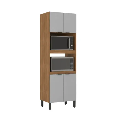 Panelero Mueble Cocina Duplo 4 Puertas 5 Estantes Microondas en ALMENDRA NUDE - Muebles, Uruguay | Soy Hogar
