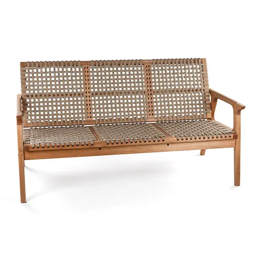 SOFA TRACO 3 LUGARES CUERDA RAMI 155x72x84CM JATOBA - Muebles para el exterior, Uruguay | Vinibel
