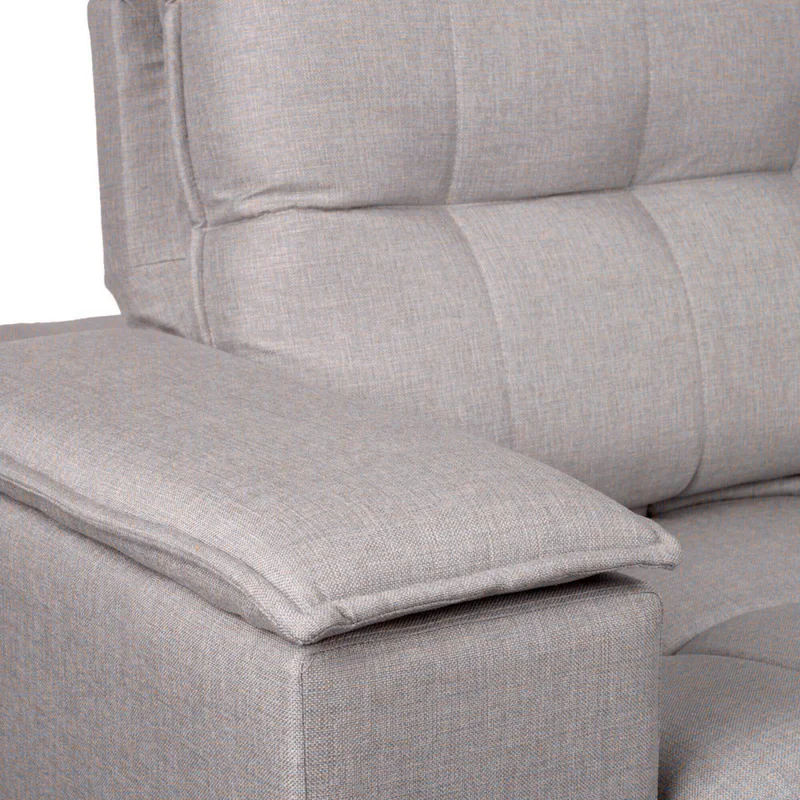 Sofa Retractil 3 Cuerpos Tela Gris Atlanta Gris Osc en Gris - Sillones y sofás, Uruguay | Divino, vista 7
