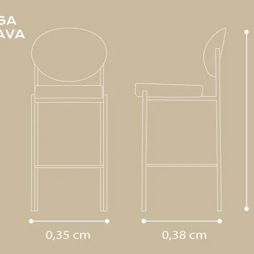 Banqueta Elza - Sillas, Uruguay | Casa Brava