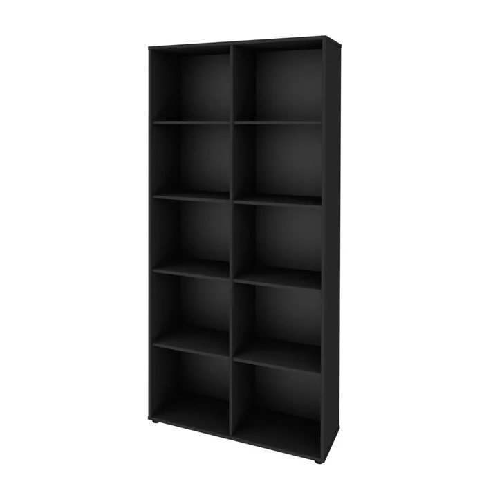 Biblioteca Mdf Negro Clean en Negro - Bibliotecas, Uruguay | Divino, vista 2