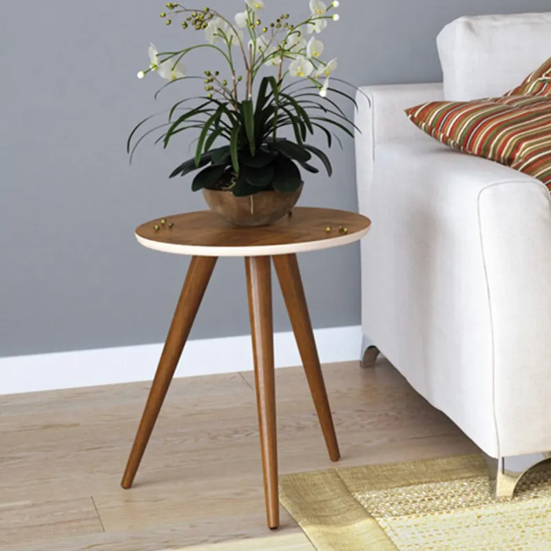 Mesa Lateral Sorelle - Off white — Urumobil en Madera natural - Mesas de living, Uruguay | Urumobil