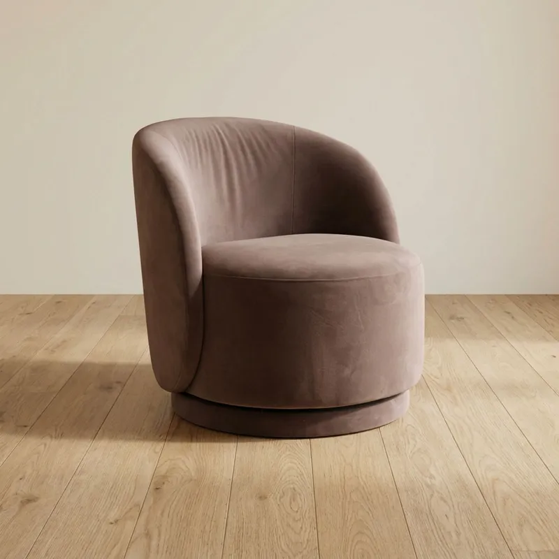 Butaca Giratoria 1 Cuerpo Tela Natural-beige Umi Beige en Beige - Sillones y sofás, Uruguay | Divino