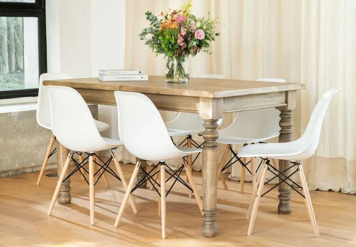 MESA COMEDOR DE CEDRO EMMA - EXTENSIBLE en Madera natural - Mesas de comedor, Uruguay | La Iberica, vista 6