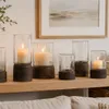 FAROL DE MADERA MANGO D10x21CM MARRON TRANSPARENTE - Velas y Portavelas, Uruguay | Decohogar, vista 3 de 4