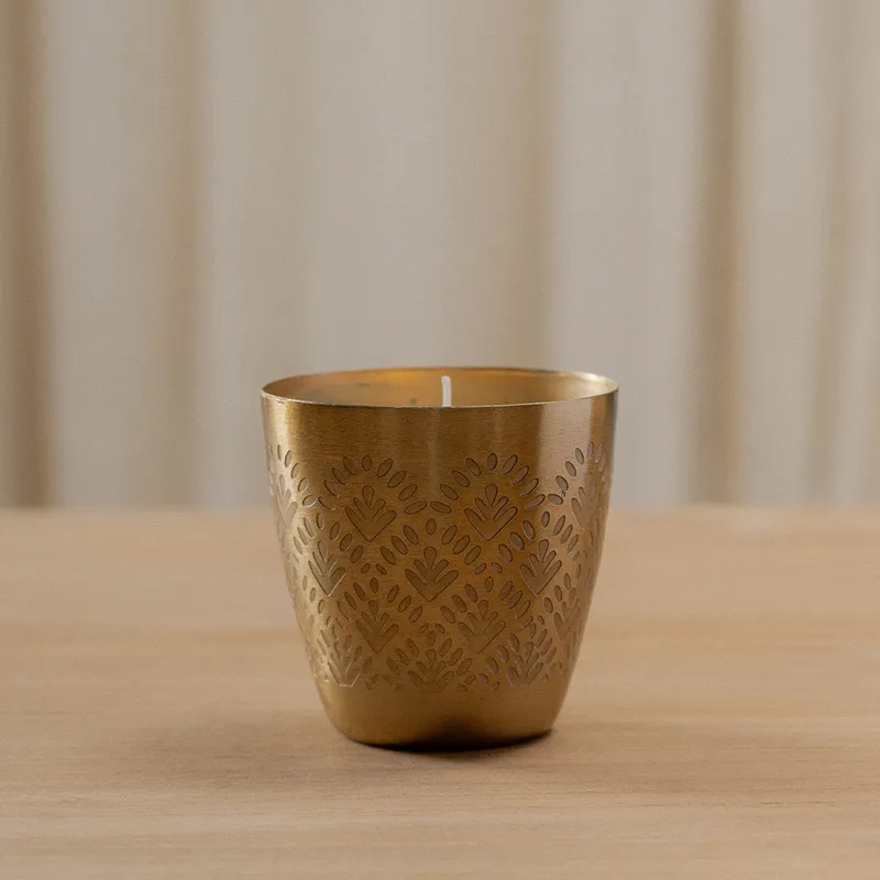 Vela Gold en Dorado - Velas y Portavelas, Uruguay | De Arcos
