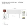 Respaldo de Sommier C/ 2 Mesas de Luz - MDP - BLANCO en Blanco - Dormitorio, Uruguay | Mulata, vista 5 de 6