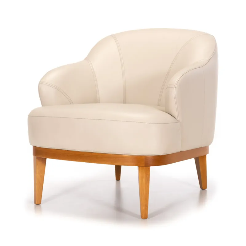 Butaca Hollywood - Cuero Básico - New Brown en Beige - Butacas, banquetas y puffs, Uruguay | NYR