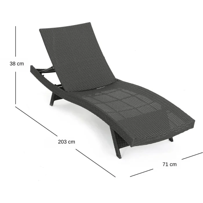 Reposera Cabana en Negro - Muebles para el exterior, Uruguay | La Cueva Muebles, vista 2