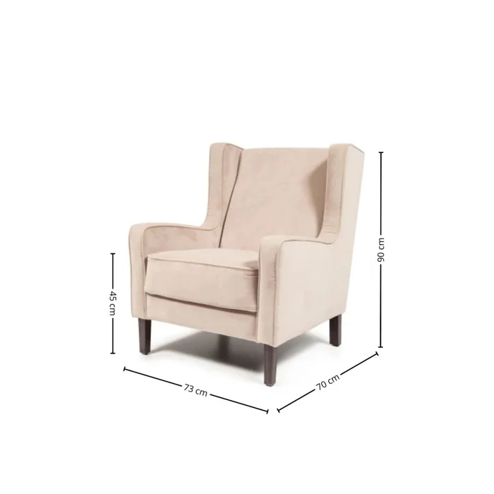 Butaca Soho - Tela Aquaclean - A fabricar en Beige - Butacas, banquetas y puffs, Uruguay | Nyr, vista 6