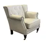 POLTRONA MOA CLASICA C/TACHAS PERLA MATE en Beige - Butacas, banquetas y puffs, Uruguay | Champagne Home, vista 1 de 4