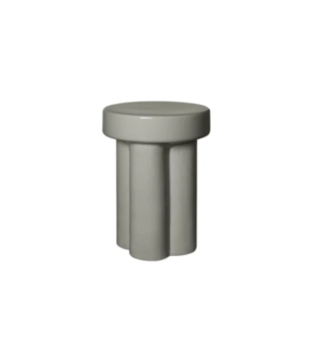 BANCO CERAMICA BL TORU ELEPHANT SKIN D33XH44 en Gris - Butacas, banquetas y puffs, Uruguay | Más Infinito Casa