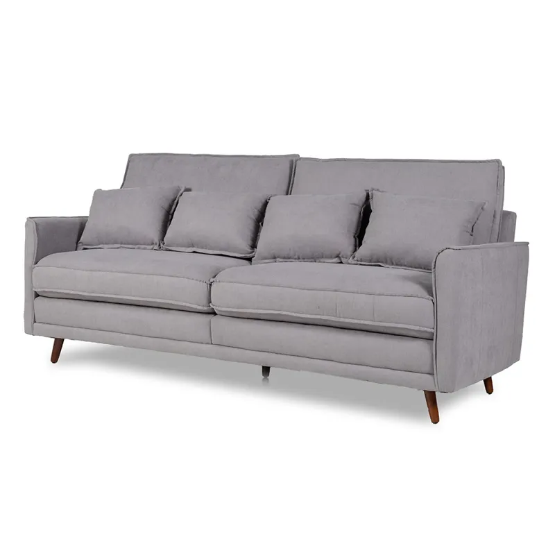 Sofá Realeza - Tela Microfibra - 3 cuerpos - 12074 (Ceniza) en Gris - Sillones y sofás, Uruguay | NYR