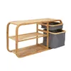 BANCO CON ALMACENAJE BAMBU 90X30X44CMS en Gris - Butacas, banquetas y puffs, Uruguay | Koz, vista 3 de 4