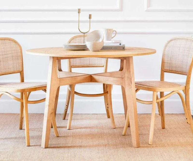 MESA COMEDOR DINAMARCA - 1.10 MTS - ALAMO NATURAL en Madera natural - Mesas de comedor, Uruguay | La Iberica