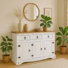 Aparador 3+3 Linea Naturale - Blanco/Roble en Multicolor - Aparadores y recibidores, Uruguay | La Cueva Muebles, vista 2 de 8