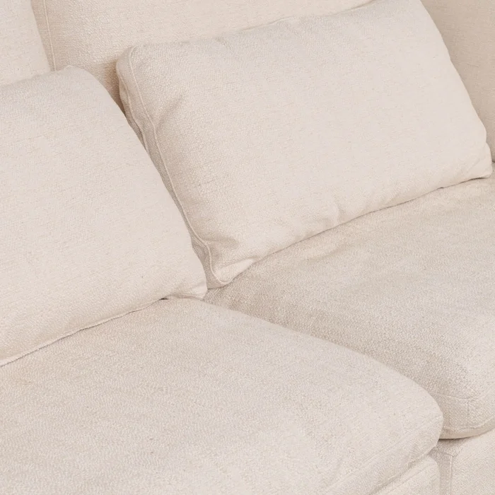 Sofá C/chaise Y Fundas Desmontables 3 Cuerpos Tela-premium Natural-beige Moma Natural en Madera natural - Sillones y sofás, Uruguay | Divino, vista 5