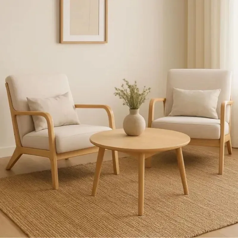 Promo 2 Butacas Olten - Beige en Beige - Butacas, banquetas y puffs, Uruguay | La Cueva Muebles