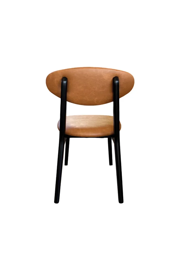 SILLA COMPASS MADERA NEGRA TELA 2049 49,5X58X82,5H en Negro - Sillas, Uruguay | Vinibel, vista 2