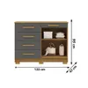 Comoda 5 Cajones 2 Puertas Moderna Con Estante 100% Mdp - Cómodas, Uruguay | Lais Muebles, vista 4 de 4