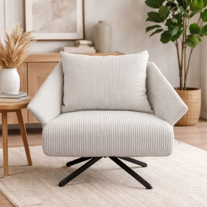 POLTRONA MILO Beige en Beige SKU - Butacas, banquetas y puffs, Uruguay | Viasono