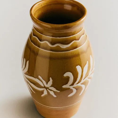 JARRÓN GRÉS HOJAS - Jarrones, Uruguay | Zara Home