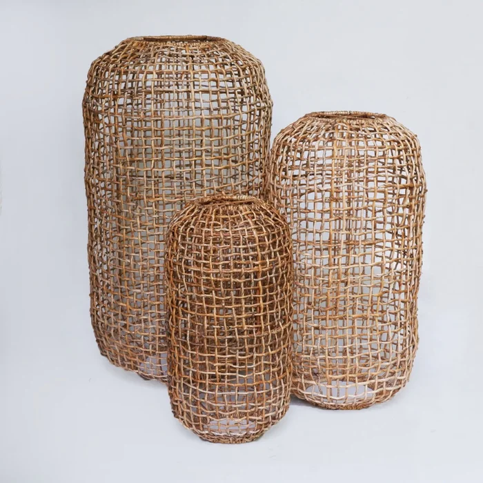 Lámpara de Fibra de Banano Kiri Mediana | Casakos en Madera natural - Lámparas colgantes, Uruguay | Casakos, vista 3
