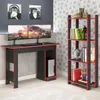 Combo GAMER de escritorio con estantería repisa - Grafito / Rojo en Multicolor - Escritorios y sillas de escritorio, Uruguay | Mulata, vista 5 de 5