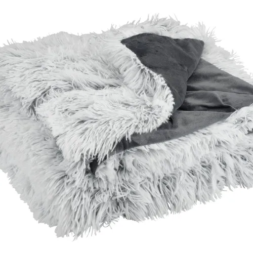 Manta LOTUS 135x195 blanco/gris en Blanco/gris - Textiles, Uruguay | JYSK