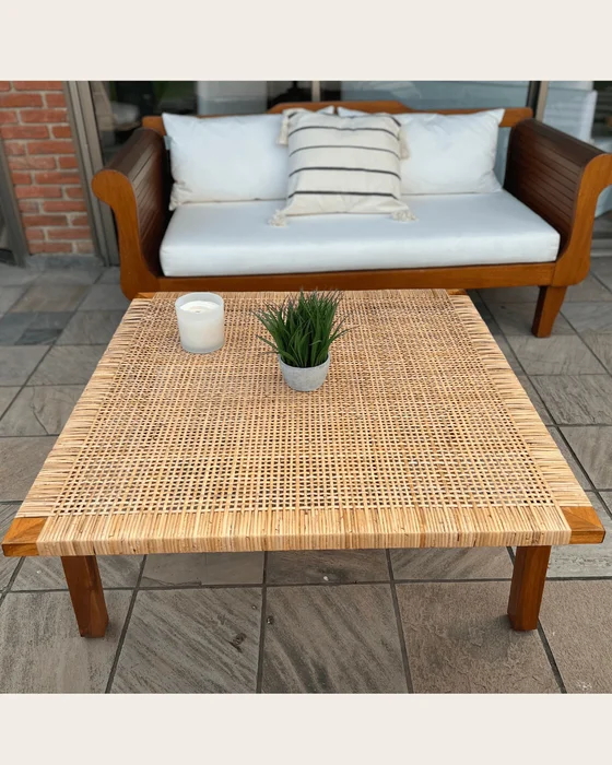 Mesa ratona en ratán en Beige - Mesas de living, Uruguay | Entrecasa, vista 2