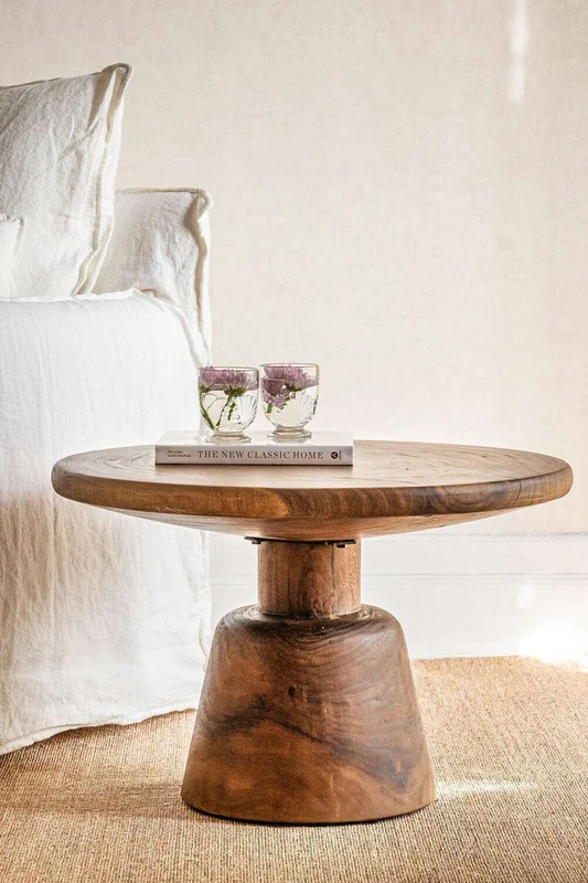 MESA ALMOND - SUAR TOSTADO - DIAMETRO 70 CMS en Marrón - Mesas de living, Uruguay | La Iberica, vista 6