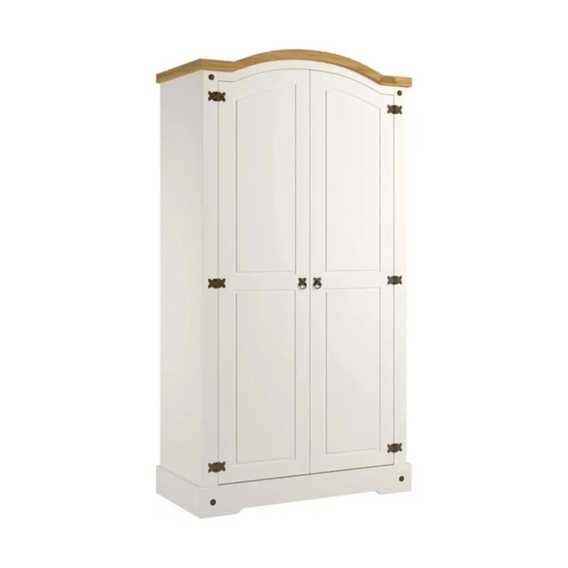Ropero Smile 2 Puertas C-939 Crema/pino Mdf en Blanco - Roperos y placares, Uruguay | Albanés