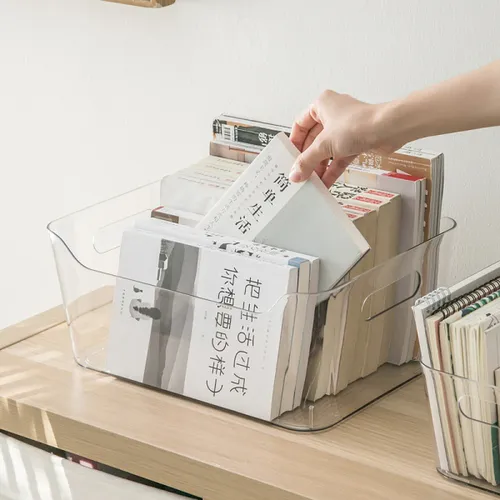 Cesto organizador transparente grande en Transparente - Canastos, Uruguay | Buho Store